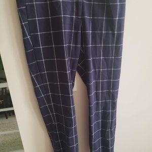 Plaid Navy Pants
